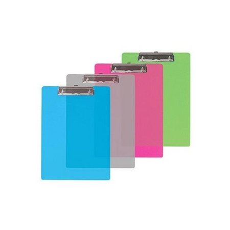 BAZIC PRODUCTS Bazic 1801  Memo Size Plastic Clipboard w/ Low Profile Clip   Case of 24 1801